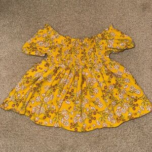 Yellow Floral toddler top